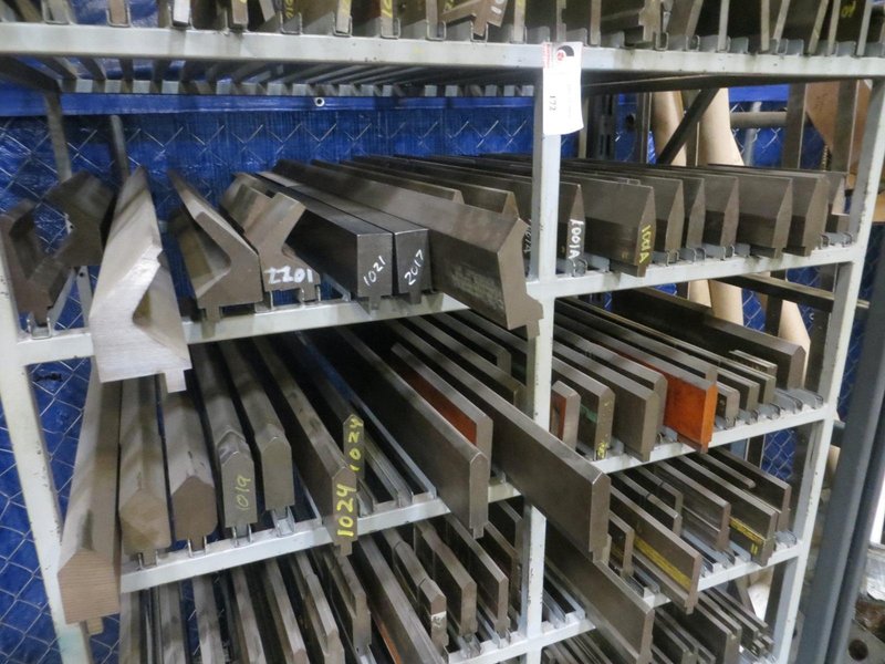Press Brake Dies - Large Assortment on Storage Cart- Auction Item