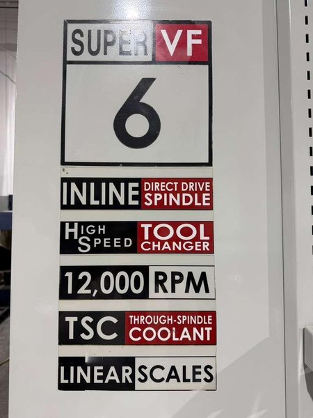 Haas VF-6SS CNC Vertical Machining Center – 4th Axis Ready Mill