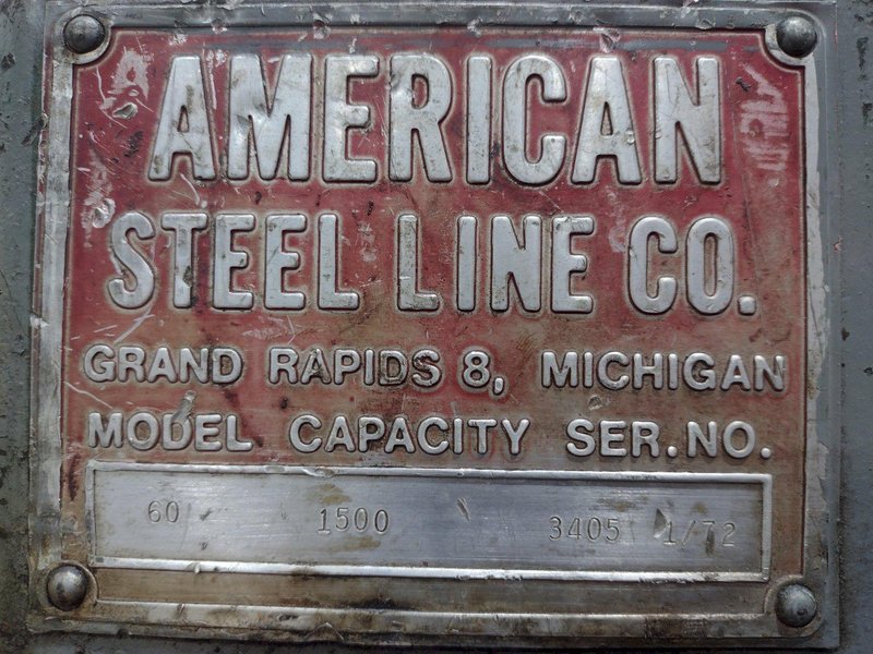 1500 LB X 20&quot; AMERICAN MODEL #60 MOTORIZED COIL REEL UNCOILER: STOCK #19538