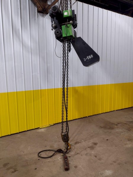 5 TON STAHL MODEL ST50 POWERED CHAIN HOIST. STOCK # 0848923