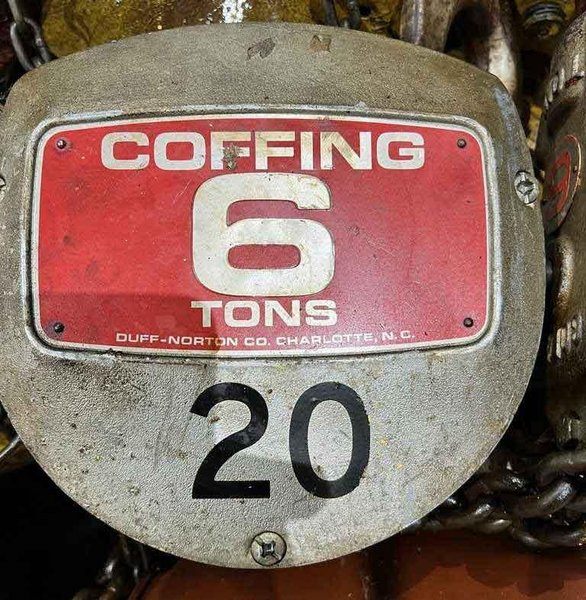 6 TON COFFING CHAIN HOIST WITH MANUAL GEAR TROLLEY