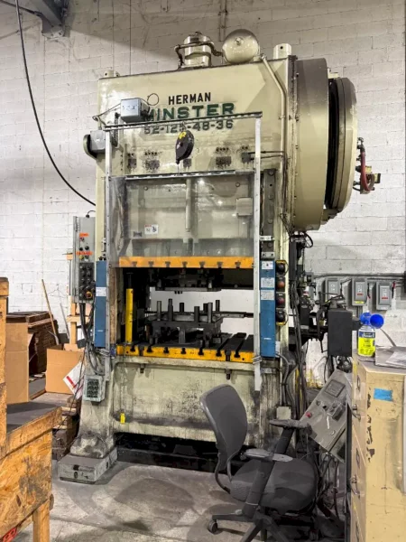 125 TON MINSTER MODEL #S2-125-48-36 SSDC PRESS, 10" STROKE: YOBRO #25090