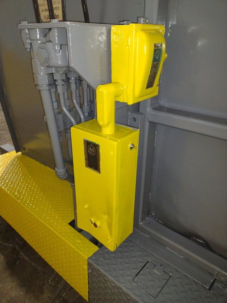 20,000 LBS X 54" X 36" BRANER HYDRAULIC COIL CAR UPENDER WITH POWER FEED CONVEYOR: YOBRO #25238