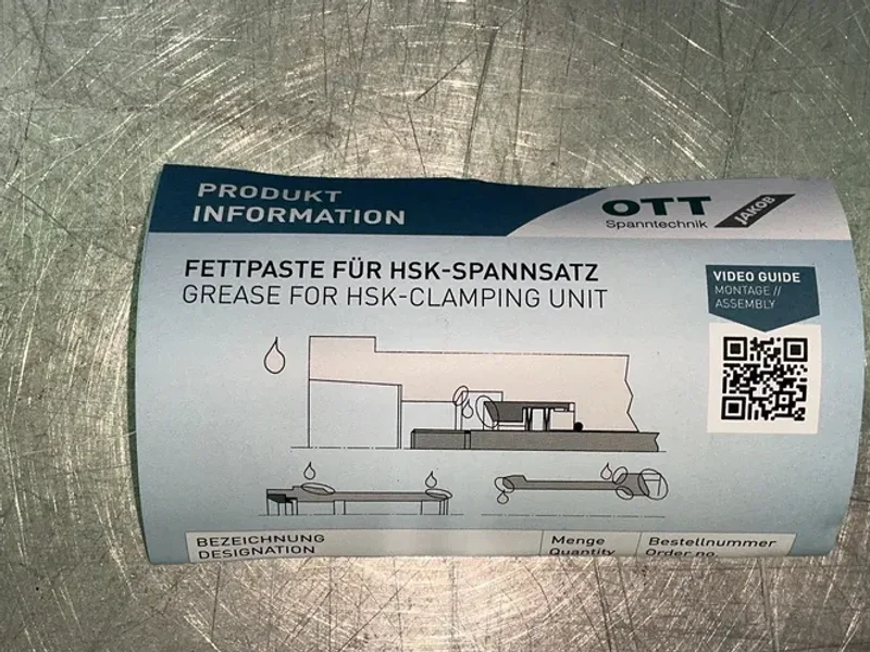 OTT SPANNTECHNIK CLAMPING UNIT  -  HS-A 80/B100