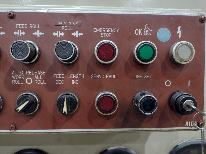 15&quot; X .125&quot; AIDA MODEL #LFS-40R STRAIGHTENER &amp; SERVO COIL STRIP FEEDER: STOCK #20565