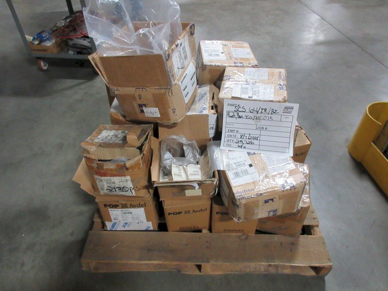 Pop Rivets Many Boxes, Assorted Sizes and Brands on Pallet- Auction Item