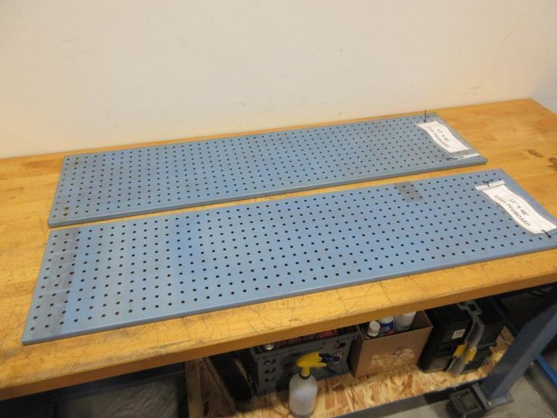 Steel Pegboard Sections (2pcs) 12" x  45", Mounting Holes 1/4" x 1" Spacing- Auction Item