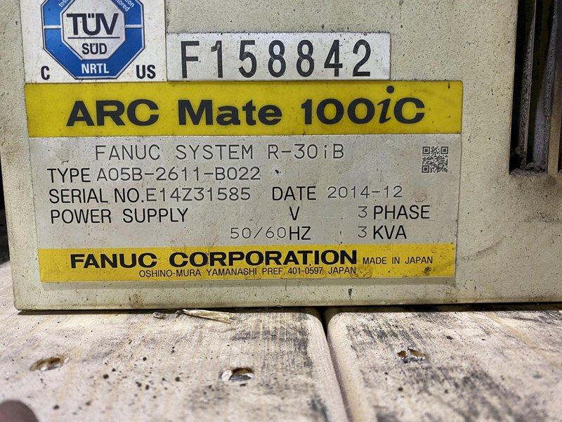 FANUC – ArcMate 100iC/6L w/ R-30iB Controls PARTS ONLY