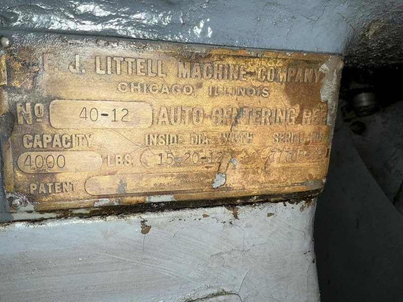 4,000 LBS x 12" LITTELL MODEL 40-12 DOUBLE END UNCOILER COIL REEL: YOBRO #24315