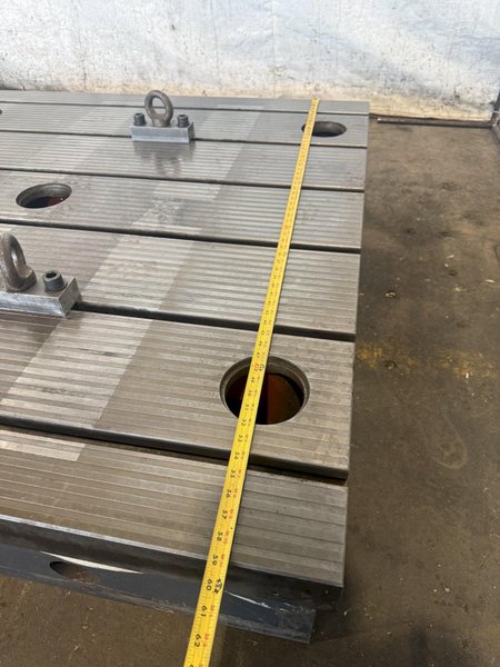 59" WIDE X 138" LONG X 12" TALL T-SLOTTED FLOOR PLATE. STOCK #0543426