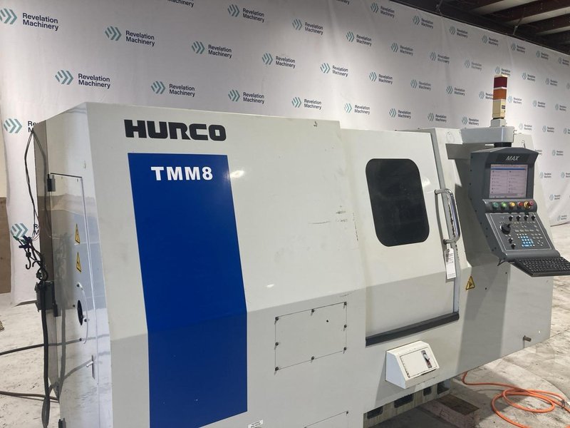 Hurco TMM8 Live Tool CNC Lathe, 2009 – Bar Feed, Tooling Included