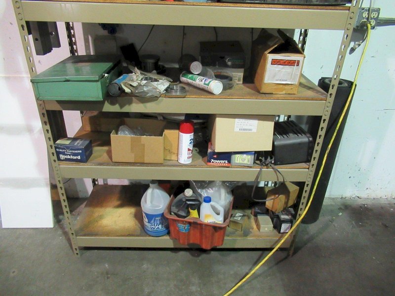 Metal Shelving Unit, Adjustable with 5-Shelves and Contents- Auction Item