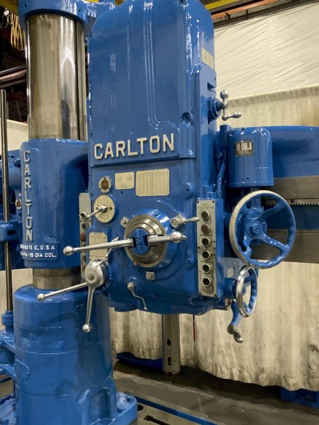 4' X 13 CARLTON RADIAL ARM DRILL: STOCK #81445