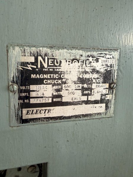 GALLMEYER &amp; LIVINGSTON HYDRUALIC SURFACE GRINDER. STOCK # 1214825