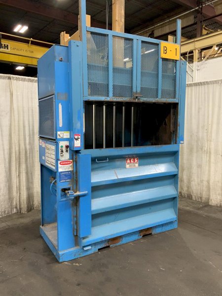 TL INDUSTRIES MODEL TVB60S VERTICAL CARDBOARD BALER: STOCK #81528