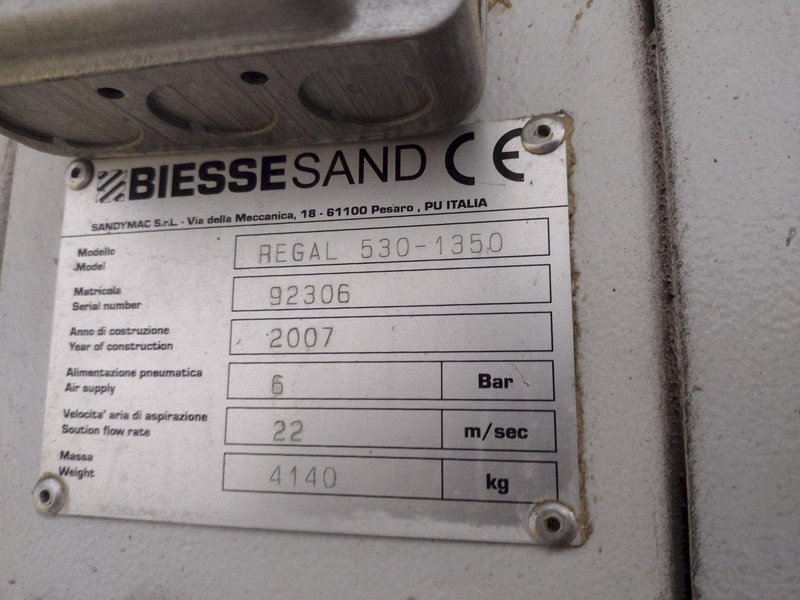 53" x 3 HEAD BIESSE REGAL MODEL #530-1350 WIDE BELT SANDER FINISHER: STOCK #22074