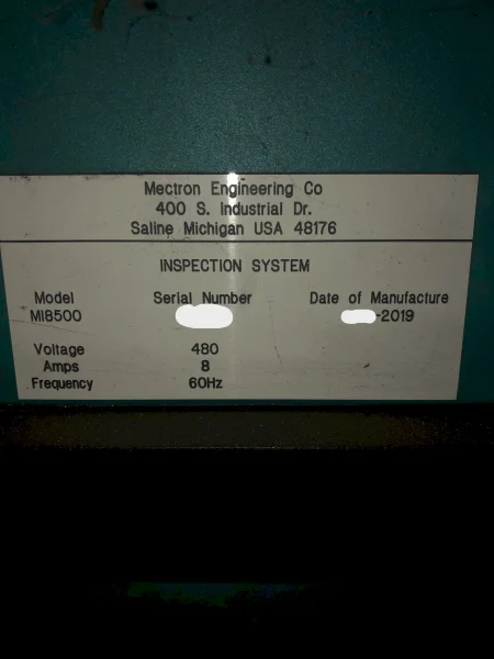 Mectron MI-8500 Digital Eddy Current Inspection and Sorting System