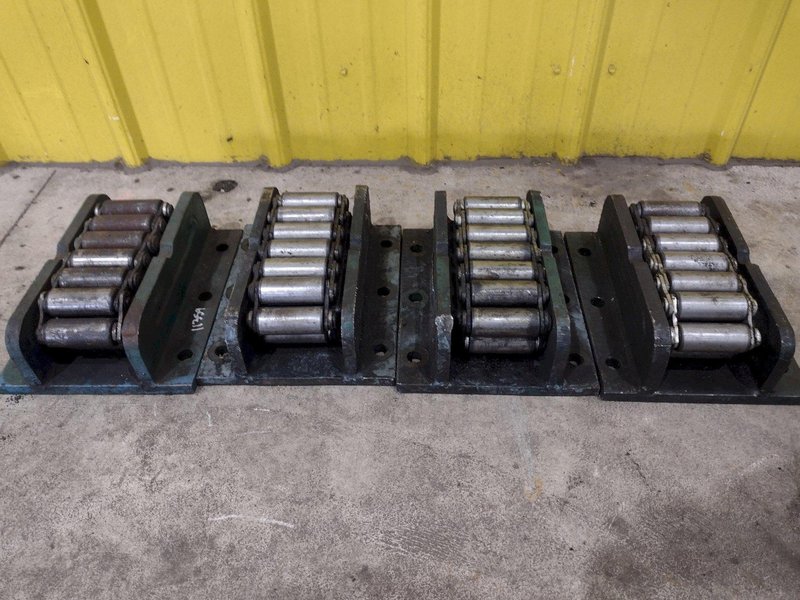 (4) 15 TON HILLMAN ROLLER TYPE MODEL #15-0T NARROW MACHINE SKATES: STOCK # 23004