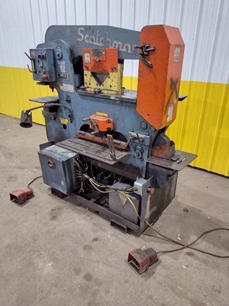 95 TON SCOTCHMAN MODEL#95/140-24M DUAL OPERATOR HYDRAULIC IRONWORKER