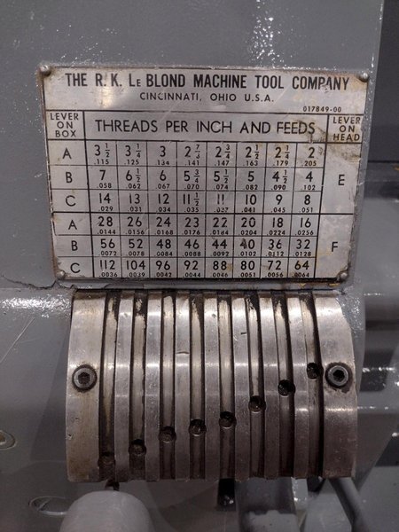 36" X 72" LEBLOND REGAL SERVO-SHIFT "RAISED" ENGINE LATHE 2" HOLE: STOCK #16582