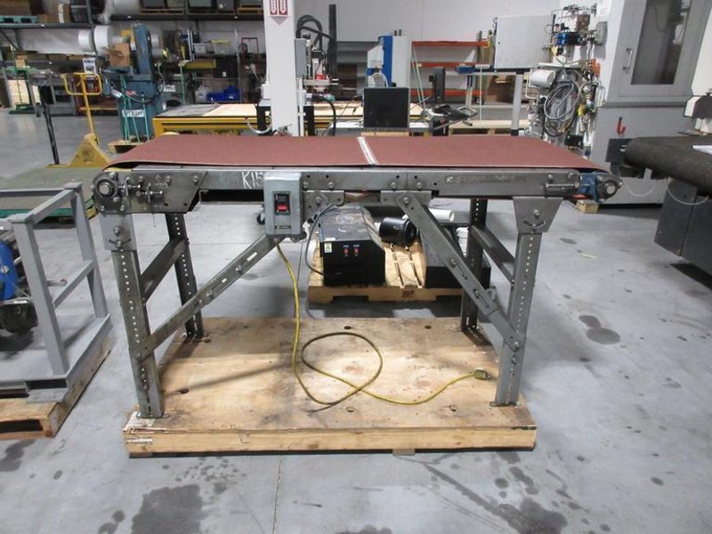 New London Engineering Adjustable Height, Motorized Conveyor Belt 24" x 72"- Auction Item