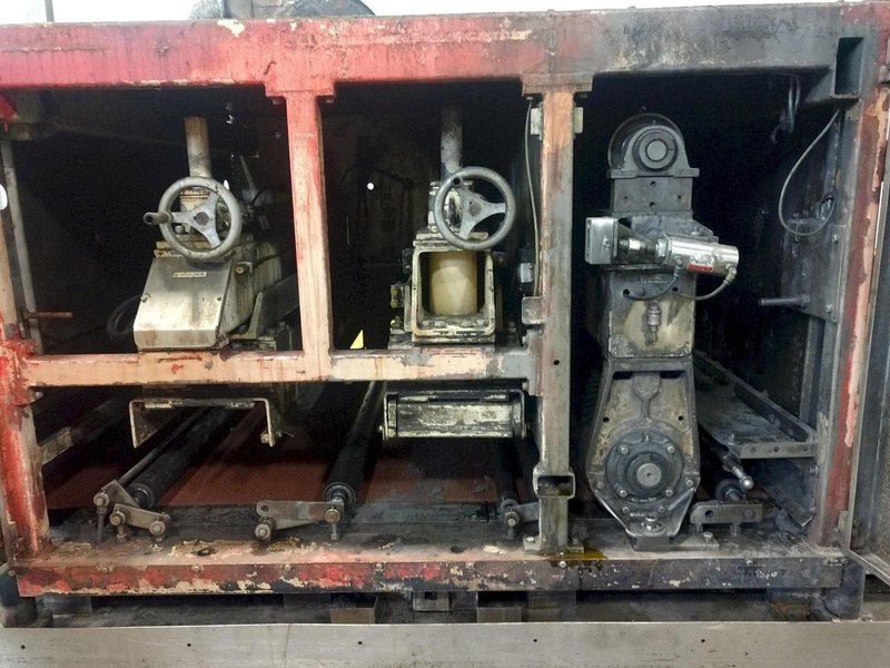 52" TIMESAVER MODEL #252-3CMW BELT GRINDER METAL FINISHER: STOCK 14849