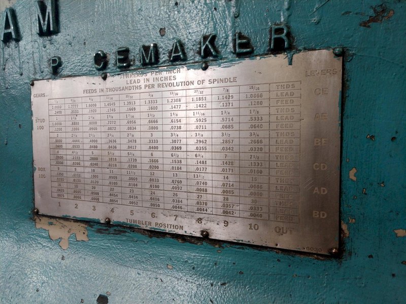 46" X 72" AMERICAN PACEMAKER HEAVY DUTY ENGINE LATHE, 3" HOLE: STOCK #14548