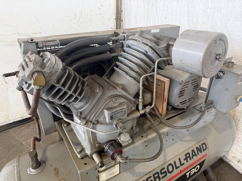 10 HP INGERSOLL-RAND T-30 PISTON TYPE AIR COMPRESSOR. STOCK #1007925