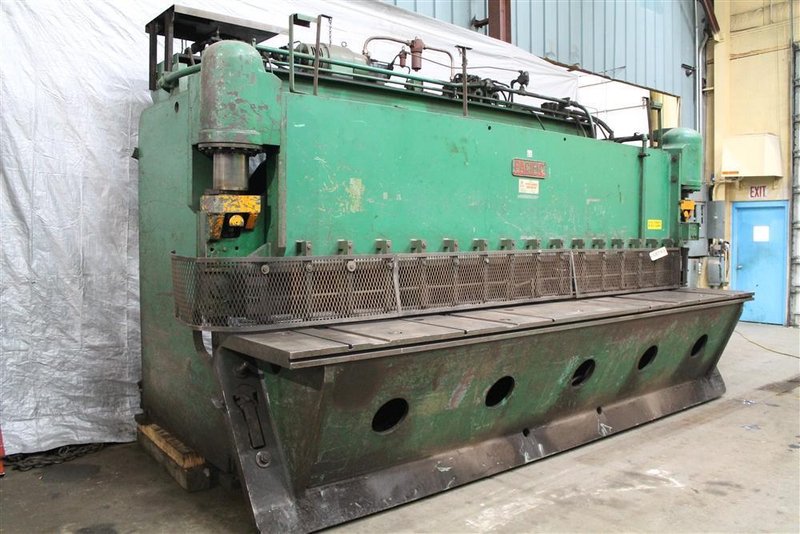 16' X 3/8' PACIFIC HYDRAULIC PLATE SQUARING SHEAR: STOCK 58243