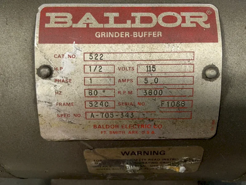 BALDOR PEDESTAL GRINDER-BUFFER   -  522