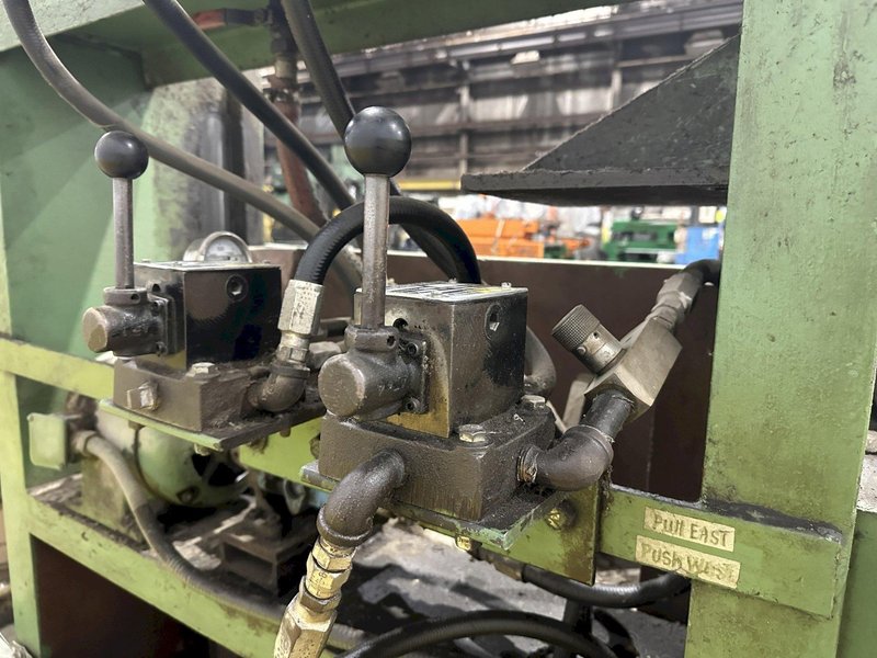 12,000 LB X 50&quot; ROWE MODEL #12050-DSV MOTORIZED COIL REEL UNCOILER &amp; COIL CAR: STOCK #21979