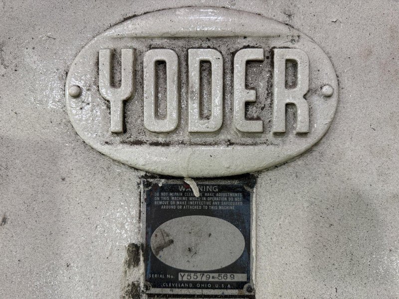 54" X .110" YODER SLITTING LINE, COMPLETE LINE, LOTS OF TOOLING: YOBRO #24277