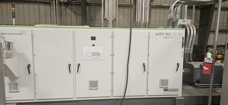 Battenfeld Helix II 630 VFI+FDC Pipe Extrusion Line, 2020 – solEx NG-90 Single Screw Extruder, Feeders, Vac Tanks, CoolTanks