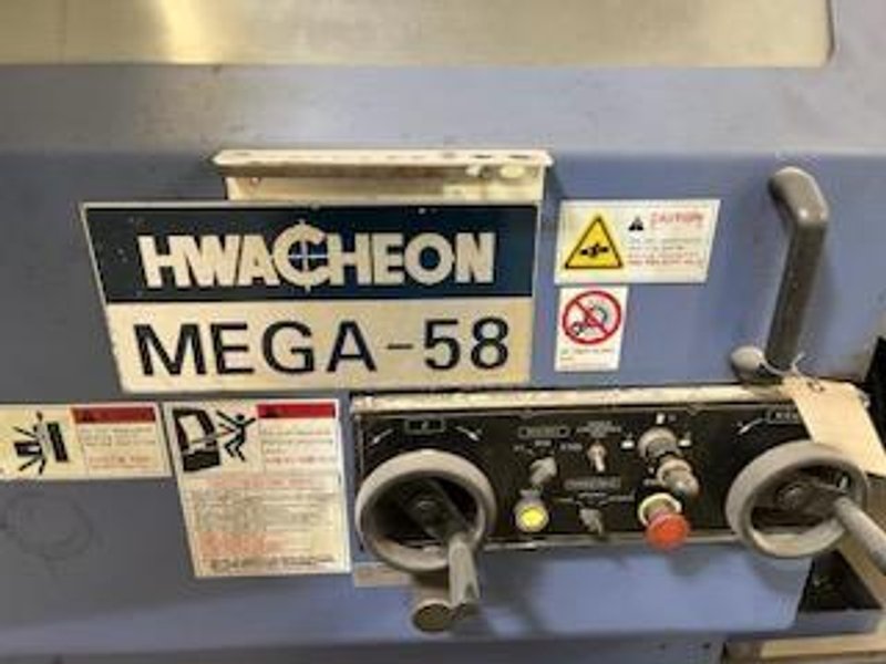Hwacheon, Mega 58, CNC Flatbed Lathe, Fanuc 21i-T Control, 2002