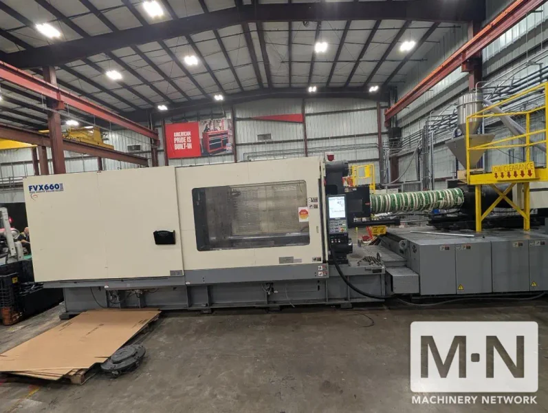 720 TON 168 OZ NISSEI MODEL FVX660III-400L HYBRID INJECTION MOLDING MACHINE MFG 2017