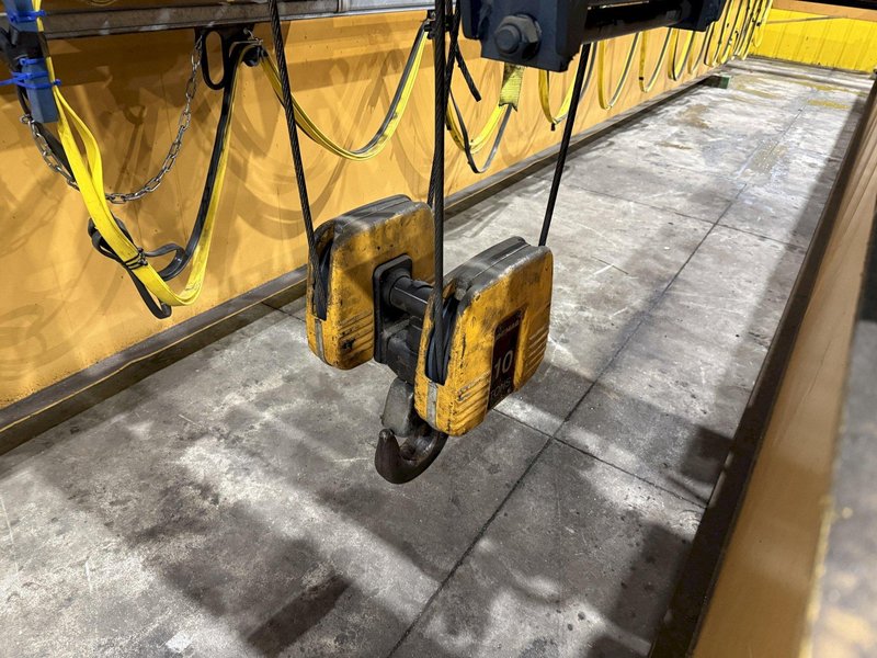 10 TON X 50' DEMAG DOUBLE GIRDER BRIDGE CRANE, NEW 1998: YOBRO #24519