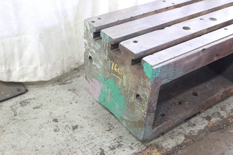 77' X 18' X 15' CAST IRON T SLOT TABLE: STOCK #17606