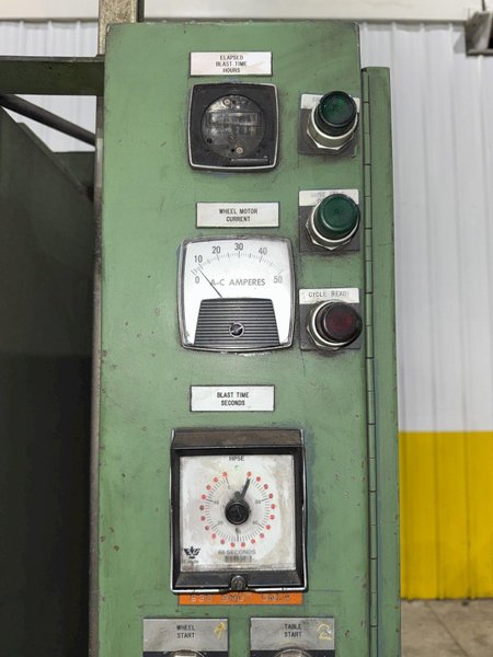 4 STATION X 20 HP -72&quot; X 40&quot; BRONCO SHOT BLAST ROTARY TABLE PART BLASTIN MACHINE: STOCK #23778