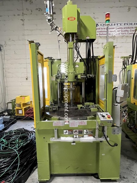 Nissei Used TNX50R5V Vertical Injection Molding Machine, Rotary Table, 53 Ton, 1.66 oz., Yr 2010