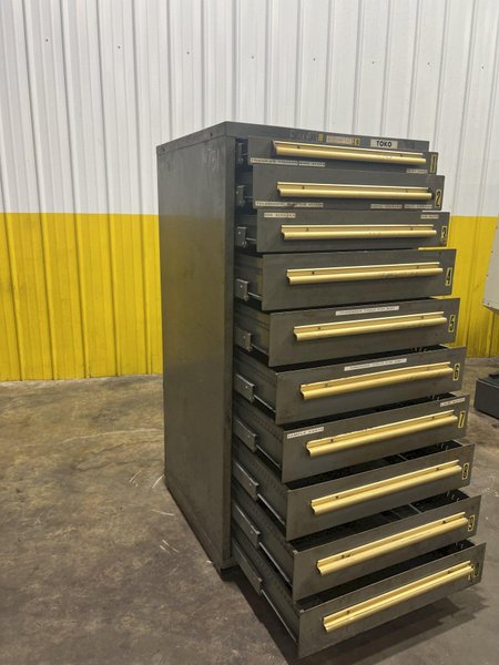 10 DRAWER EQUIPTO 28&quot; X 30&quot; X 59&quot; TOOL STORAGE CABINET STOCK #3093