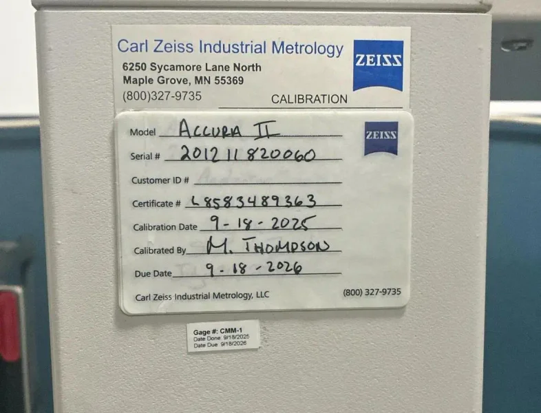 2012 Zeiss Accura II 9.16.8 Coordinate Measuring Machine
