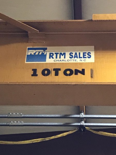 10 TON X 45' WIDE X 147' LONG RMT SINGLE GIRDER OVERHEAD CRANE SYSTEM
