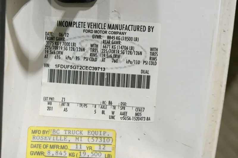 2012 Ford F-550 Super Duty 16' Diesel Stake Truck