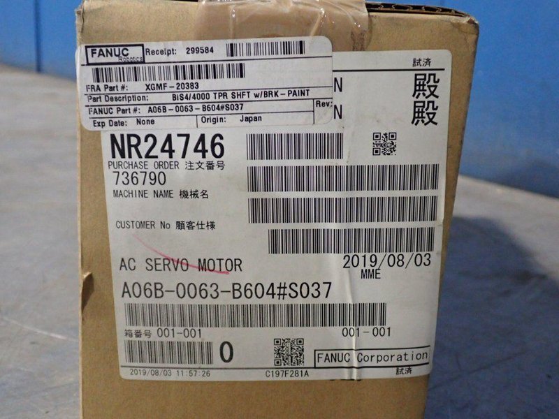 FANUC AC SERVO MOTOR   -  A06B-0063-B604#S037