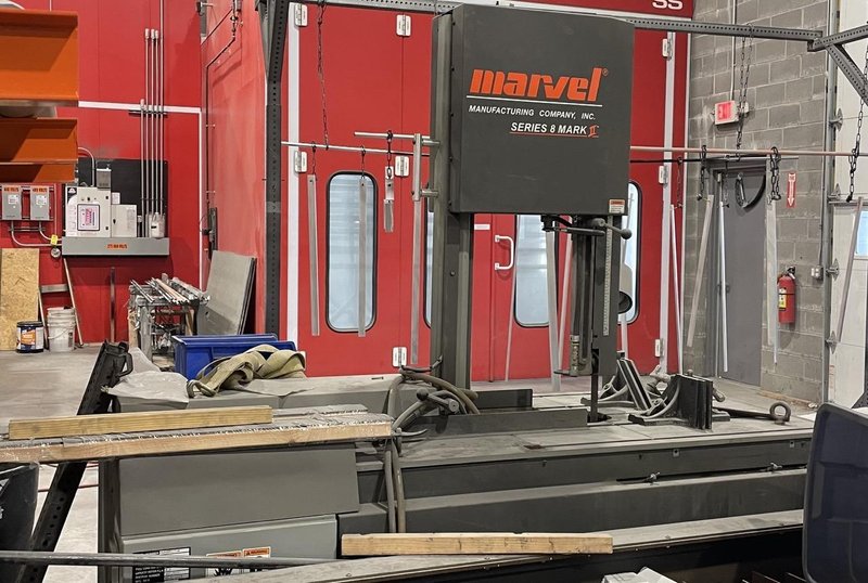 18″ x 22″ Marvel Series 8 Mark-II Vertical Tilt-Frame Bandsaw, 2017 – Less than 10 Hours