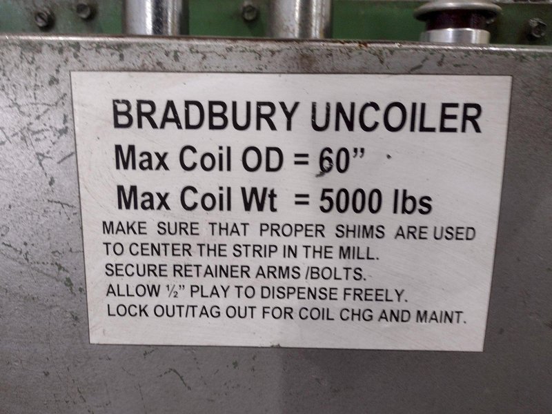 BRADBURY MOTORIZED COIL REEL UNCOILER: YOBRO #24950