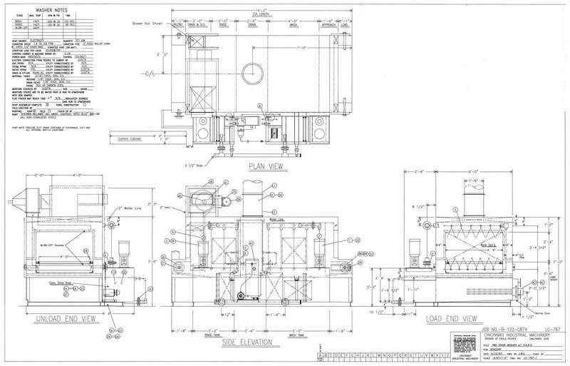 40" x 40" CINCINNATI 3-STAGE HEATED WASHER &amp; PARTS DEGREASER : YOBRO #24765