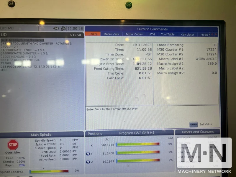 HAAS DM-2 CNC 4th-Axis Ready Vertical Machining Center, 2019