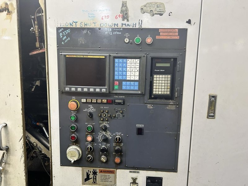 Mitsubishi M-T35E CNC Multi-Spindle Automatic Lathe, 1995 – Chip Conveyor, Bar Feeder