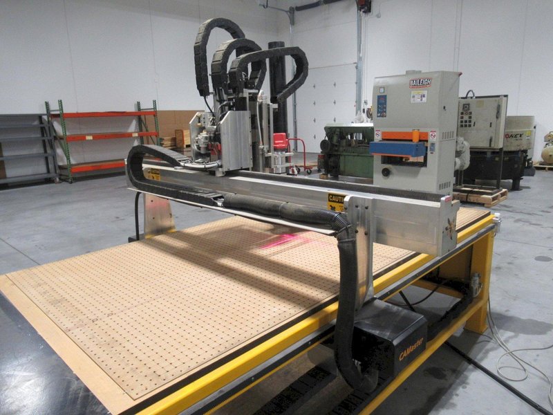 CAMaster Stinger X3 SR-48 CNC Router, 4 Zone Hurricane Vacuum Table System, Main Spindle and 2 Sub Spindles- Auction Item